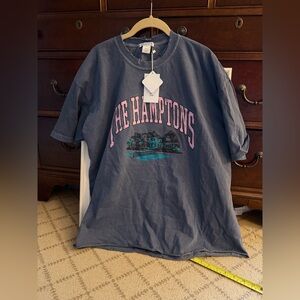 Firstport weathered blue The Hamptons distressed T-shirt NWT XL